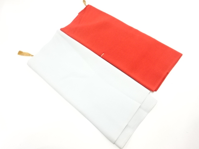 JAPANESE KIMONO / ANTIQUE ARAIHARI FOR HAKKAKE / SILK / SET OF 2